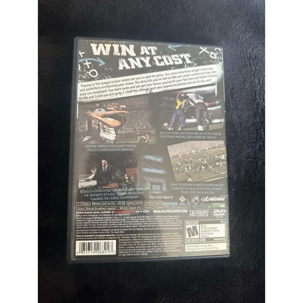 Midway Blitz: The League Sony PlayStation 2 PS2 2005 NTSC-U/C Online